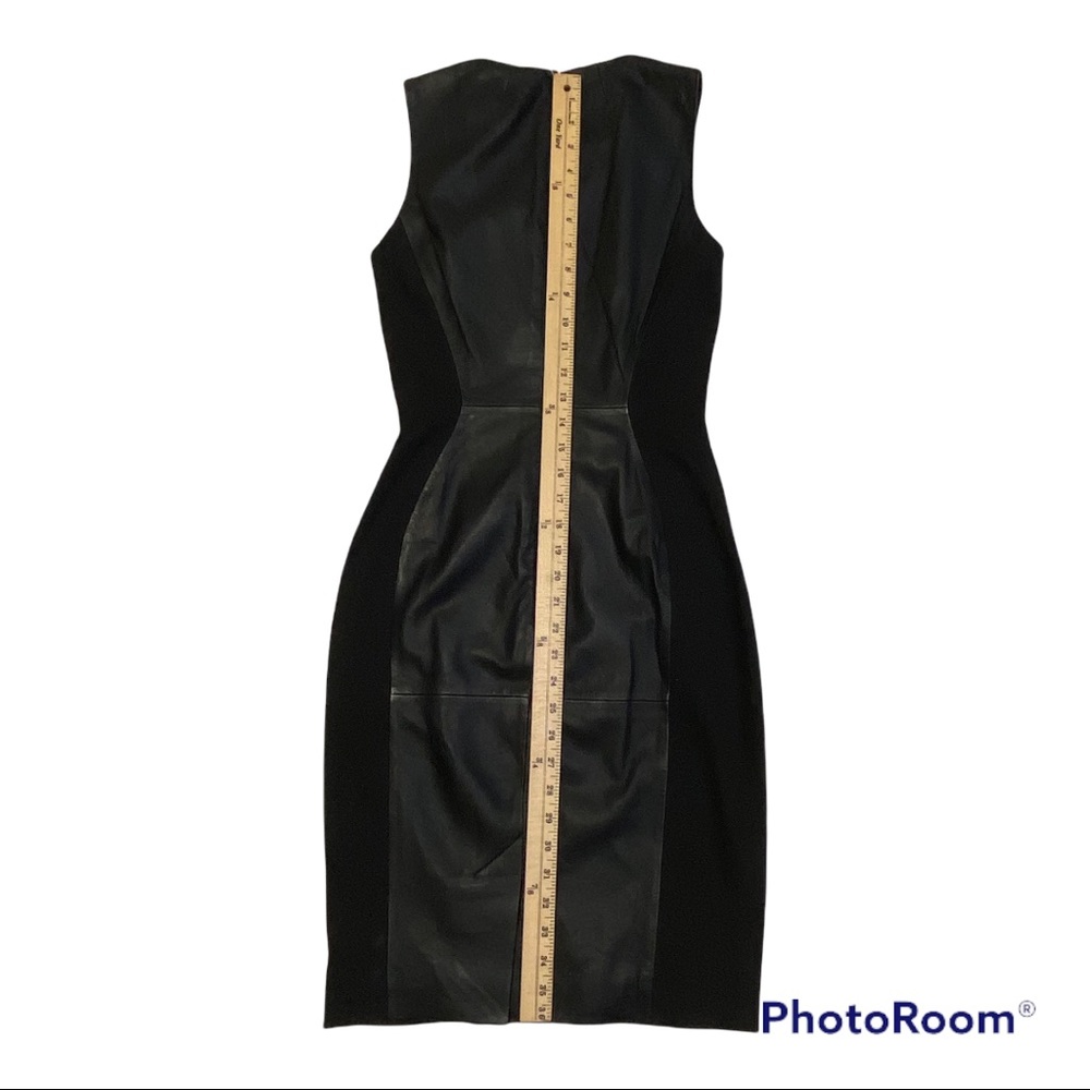 French Connection NWT Genuine Leather Block Dress Size 4 - Picture 9 of 15